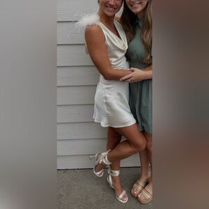 Satin White Mini Dress